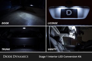 Toyota Highlander LED Interior Kit - Diode Dynamics - Stage 2 - Cool White - `14-`19 Toyota Highlander LED Interior Kit - Diode Dynamics - Stage 2 - Cool White - `14-`19